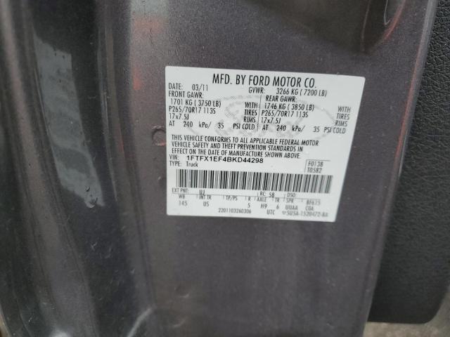 Photo 10 from auction – 2011 FORD F150 SUPER with VIN 1FTFX1EF4BKD44298