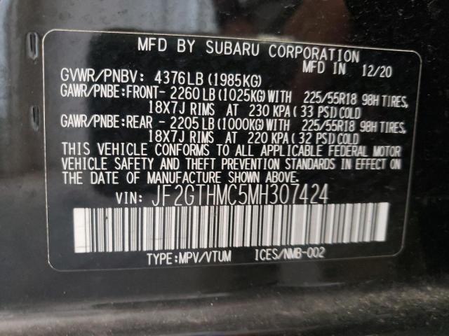 Photo 10 from auction – 2021 SUBARU CROSSTREK with VIN JF2GTHMC5MH307424