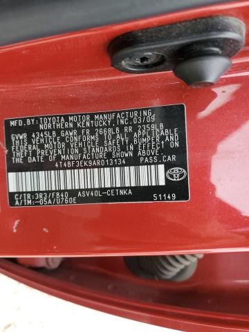 Photo 10 from auction – 2010 TOYOTA CAMRY BASE with VIN 4T4BF3EK9AR013134