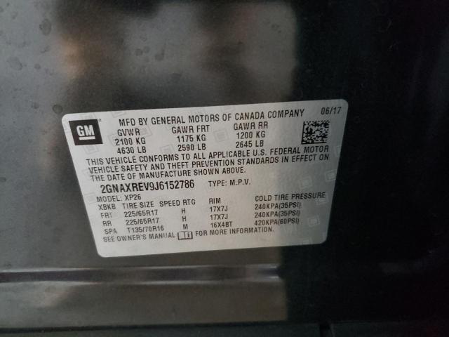 Photo 10 from auction – 2018 CHEVROLET EQUINOX LS with VIN 2GNAXREV9J6152786