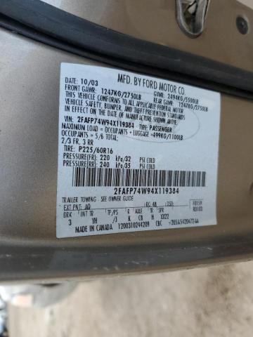 Photo 10 from auction – 2004 FORD CROWN VICT with VIN 2FAFP74W94X119384