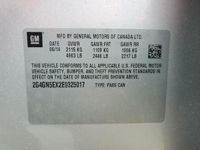 Photo 10 from auction – 2014 BUICK REGAL PREM with VIN 2G4GN5EX2E9325017