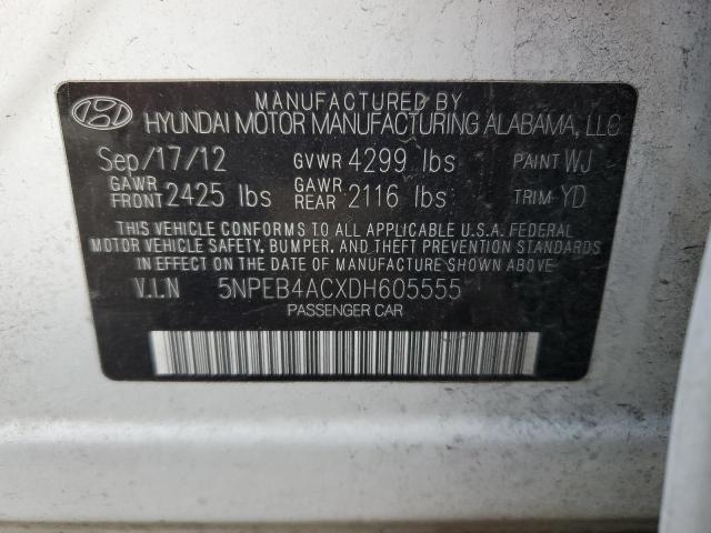Photo 10 from auction – 2013 HYUNDAI SONATA with VIN 5NPEB4ACXDH605555