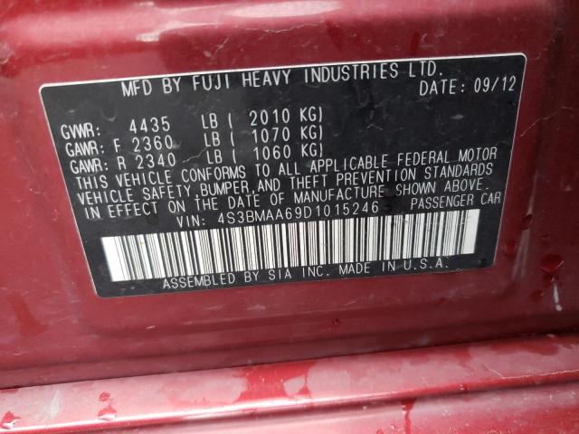 صورة رقم 10 من المزاد - 2013 SUBARU LEGACY 2.5 مع VIN 4S3BMAA69D1015246