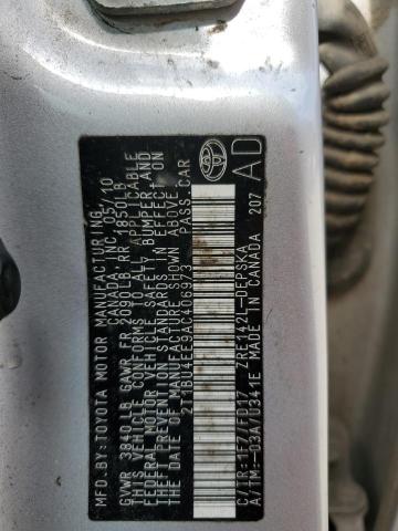 صورة رقم 10 من المزاد - 2010 TOYOTA COROLLA BA مع VIN 2T1BU4EE9AC406973