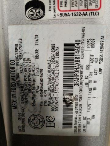 Photo 10 from auction – 2011 FORD FUSION SE with VIN 3FAHP0HAXBR146040