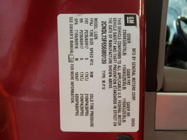 Photo 10 from auction – 2005 CHEVROLET EQUINOX LT with VIN 2CNDL73F656080139