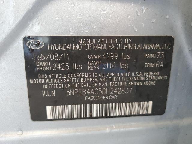 Photo 10 from auction – 2011 HYUNDAI SONATA GLS with VIN 5NPEB4AC5BH242837
