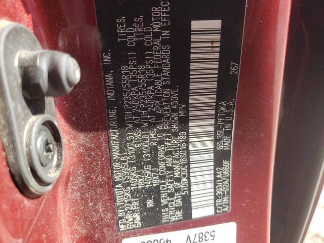 Photo 10 from auction – 2011 TOYOTA SIENNA XLE with VIN 5TDDK3DC1BS016189