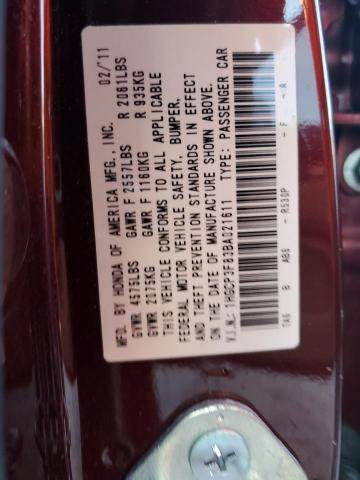 Photo 10 from auction – 2011 HONDA ACCORD EXL with VIN 1HGCP3F83BA021611