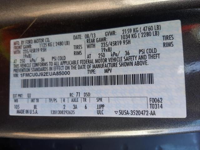 Photo 10 from auction – 2014 FORD ESCAPE TIT with VIN 1FMCU0J92EUA85000