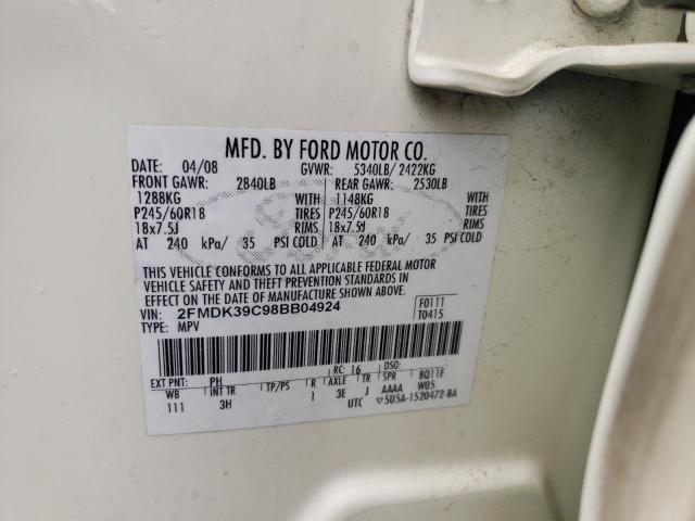 Photo 10 from auction – 2008 FORD EDGE LIMIT with VIN 2FMDK39C98BB04924