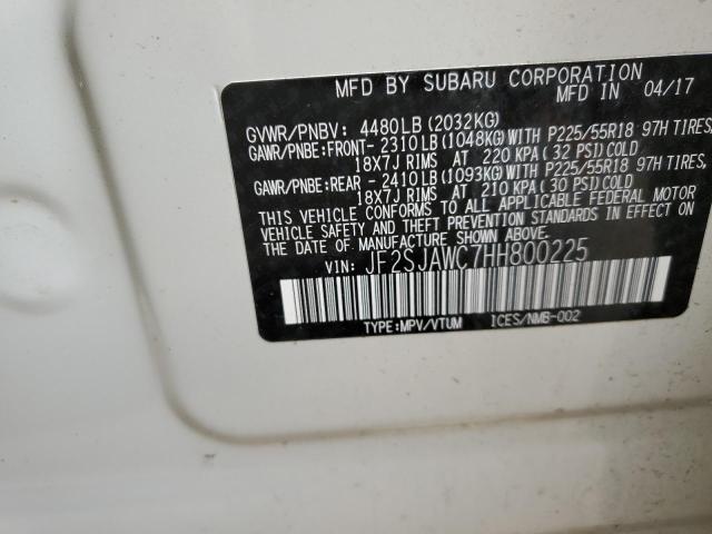 Фото 10 с аукциона – 2017 SUBARU FORESTER 2 с VIN JF2SJAWC7HH800225