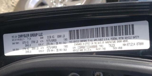 Photo 10 from auction – 2014 RAM 1500 ST with VIN 1C6RR6KT1ES408808