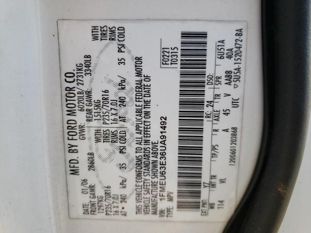 Photo 10 from auction – 2006 FORD EXPLORER X with VIN 1FMEU63E36UA91492