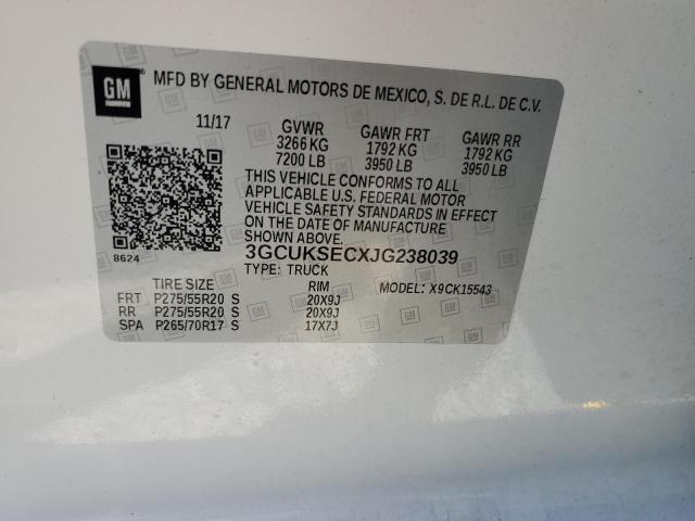 Photo 10 from auction – 2018 CHEVROLET SILVERADO with VIN 3GCUKSECXJG238039