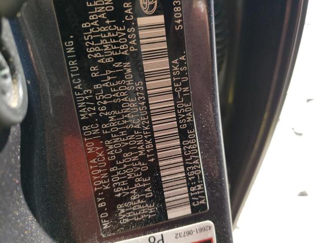 Photo 10 from auction – 2014 TOYOTA CAMRY SE with VIN 4T1BK1FK2EU543735