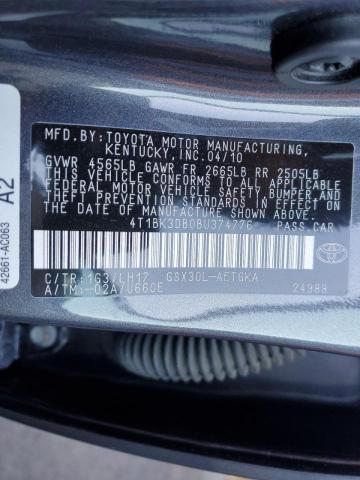 Photo 10 from auction – 2011 TOYOTA AVALON BAS with VIN 4T1BK3DB0BU374776
