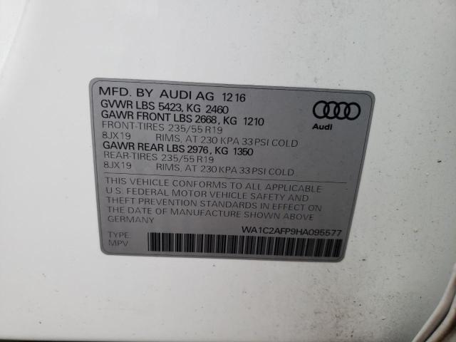 Photo 10 from auction – 2017 AUDI Q5 PREMIUM with VIN WA1C2AFP9HA095577