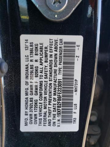 Photo 10 from auction – 2015 HONDA CIVIC EX with VIN 19XFB2F86FE223091