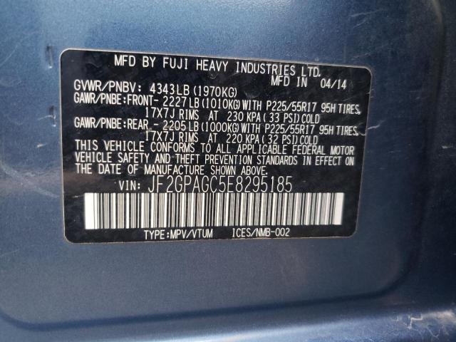 Photo 10 from auction – 2014 SUBARU XV CROSSTR with VIN JF2GPAGC5E8295185