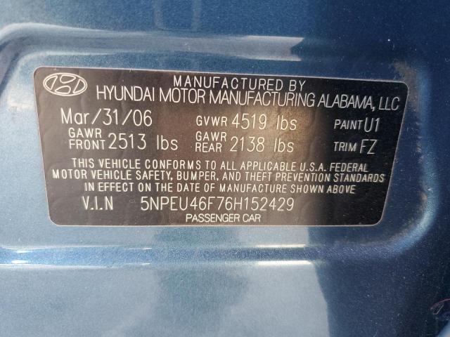 Photo 10 from auction – 2006 HYUNDAI SONATA GLS with VIN 5NPEU46F76H152429
