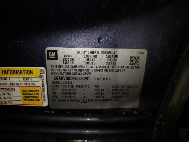 Photo 10 from auction – 2014 BUICK ENCLAVE with VIN 5GAKVBKD8EJ280291