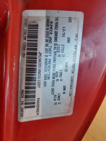 Photo 10 from auction – 1992 MAZDA MIATA with VIN JM1NA351XN0311237