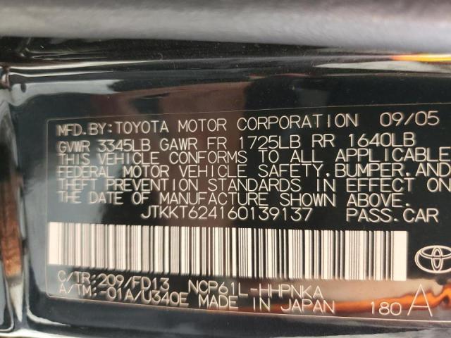 Photo 10 from auction – 2006 TOYOTA SCION XA with VIN JTKKT624160139137