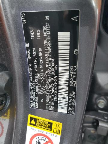 Photo 10 from auction – 2015 TOYOTA HIGHLANDER with VIN 5TDJKRFH6FS155674