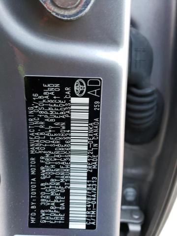 Photo 10 from auction – 2016 TOYOTA COROLLA L with VIN 2T1BURHE3GC666934