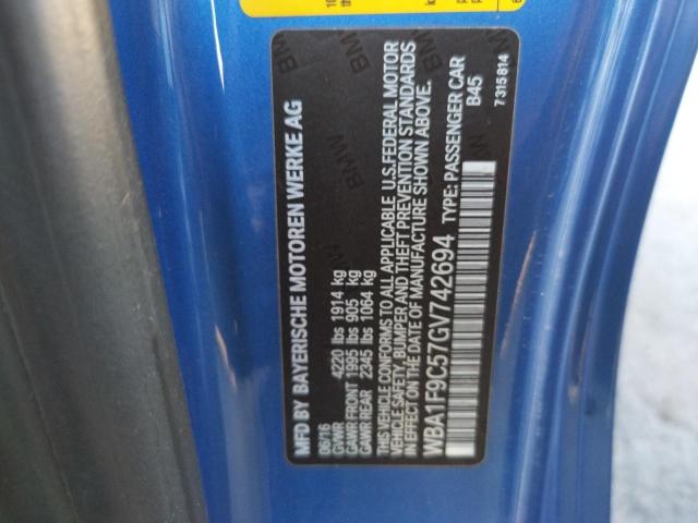 Photo 10 from auction – 2016 BMW 228 I SULE with VIN WBA1F9C57GV742694