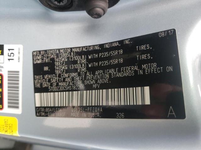 Photo 10 from auction – 2017 TOYOTA SIENNA XLE with VIN 5TDDZ3DC5HS182266