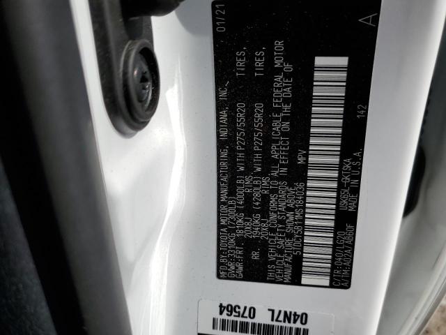 Photo 10 from auction – 2021 TOYOTA SEQUOIA SR with VIN 5TDCY5B11MS184036