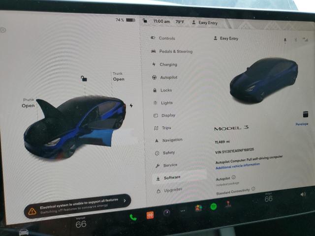 Photo 8 from auction – 2022 TESLA MODEL 3 with VIN 5YJ3E1EA5NF188125