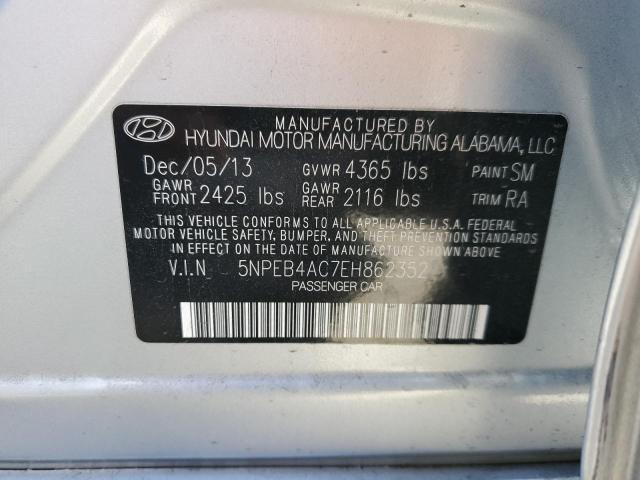 Photo 10 from auction – 2014 HYUNDAI SONATA GLS with VIN 5NPEB4AC7EH862352