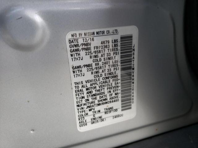 Photo 10 from auction – 2017 NISSAN ROGUE S with VIN JN8AT2MV6HW264480