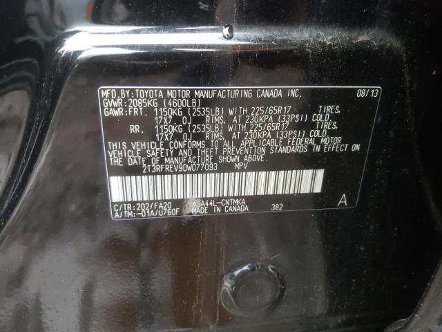 Photo 10 from auction – 2013 TOYOTA RAV4 XLE with VIN 2T3RFREV9DW077093