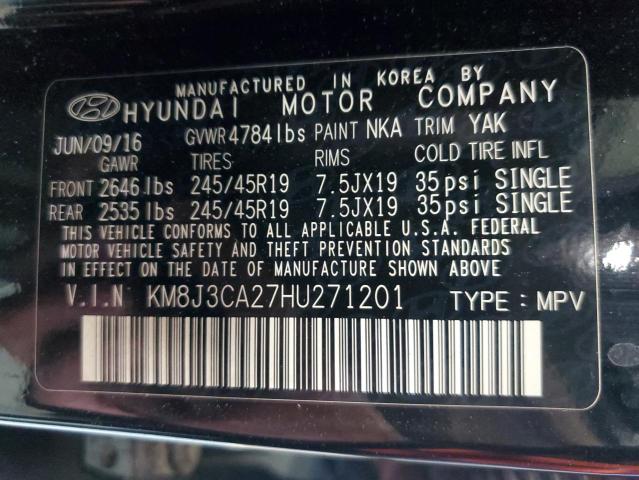 Photo 10 from auction – 2017 HYUNDAI TUCSON LIM with VIN KM8J3CA27HU271201