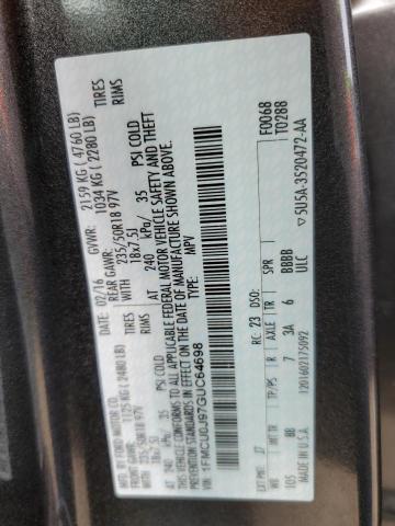 Photo 10 from auction – 2016 FORD ESCAPE TIT with VIN 1FMCU0J97GUC64698