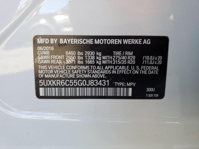 Photo 10 from auction – 2016 BMW X5 XDRIVE5 with VIN 5UXKR6C55G0J83431