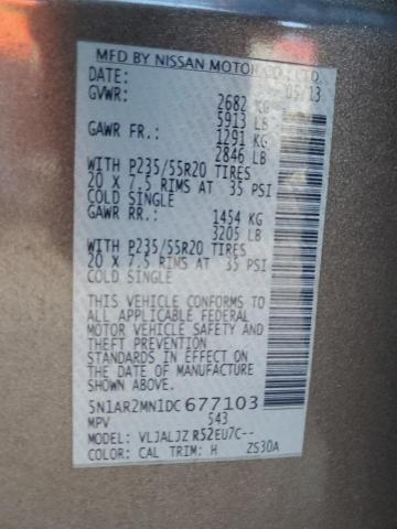 Photo 10 from auction – 2013 NISSAN PATHFINDER with VIN 5N1AR2MN1DC677103