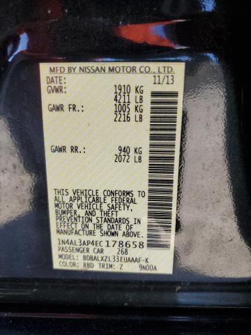 Photo 10 from auction – 2014 NISSAN ALTIMA 2.5 with VIN 1N4AL3AP4EC178658