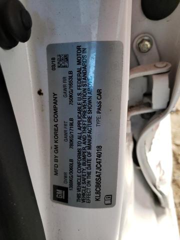 Photo 10 from auction – 2018 CHEVROLET SPARK LS with VIN KL8CB6SA7JC474018