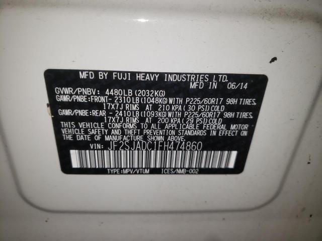 Photo 10 from auction – 2015 SUBARU FORESTER 2 with VIN JF2SJADC1FH474860