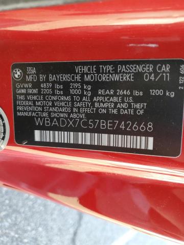 Photo 10 from auction – 2011 BMW 335 I with VIN WBADX7C57BE742668