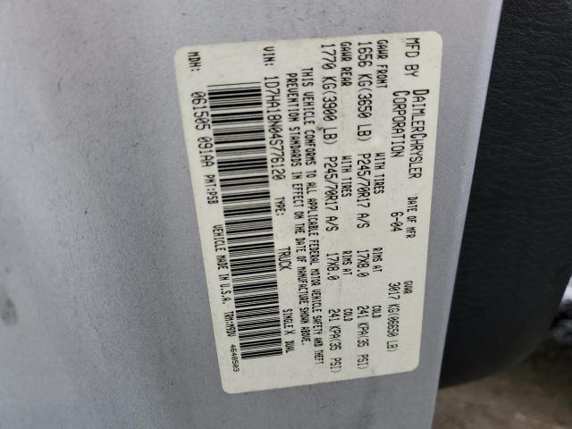 Photo 10 from auction – 2004 DODGE RAM 1500 S with VIN 1D7HA18N04S776120