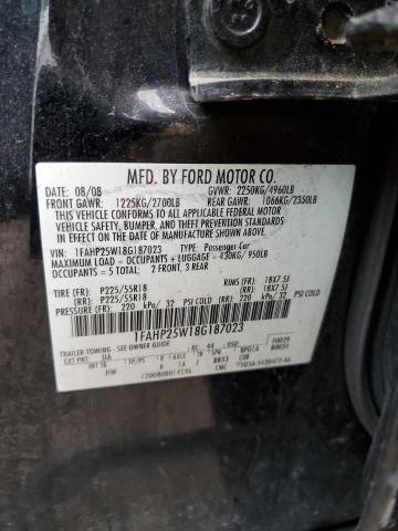 Photo 10 from auction – 2008 FORD TAURUS LIM with VIN 1FAHP25W18G187023