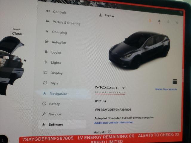 Фото 8 с аукциона – 2022 TESLA MODEL Y с VIN 7SAYGDEF9NF397805