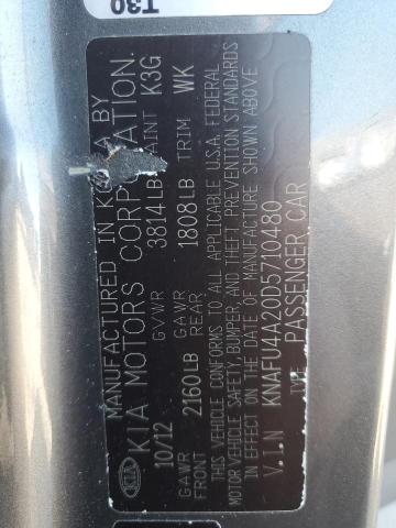 Photo 10 from auction – 2013 KIA FORTE EX with VIN KNAFU4A20D5710480